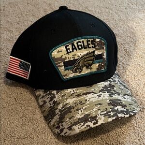 New Era Black and Camouflage Eagles Hat
